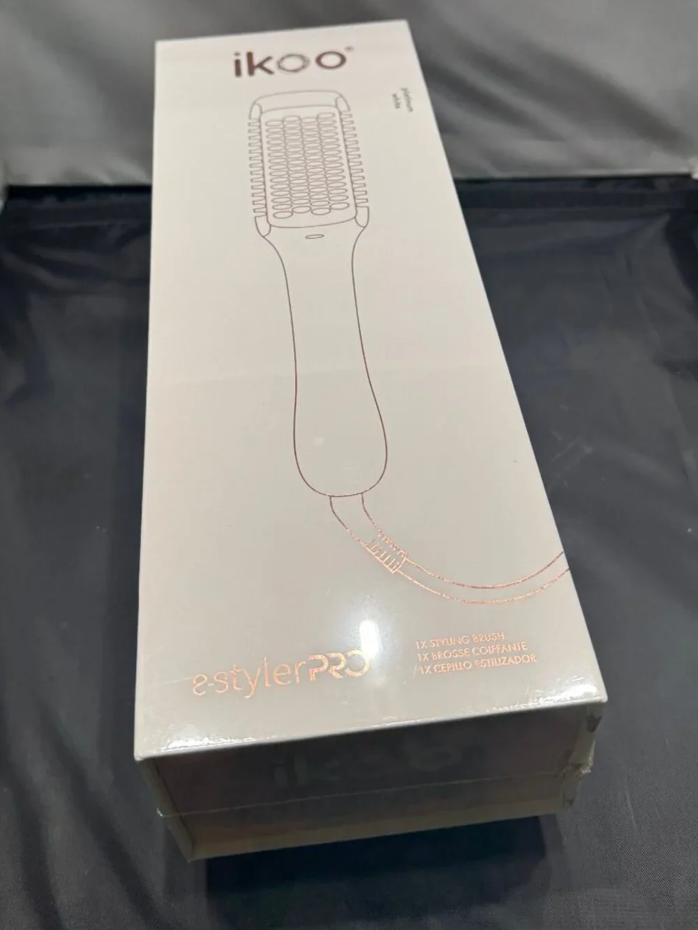 E-Styler Pro:White Ceramic Heated Straightening Brush for Women Hair